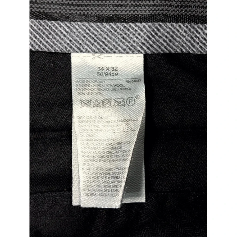 Banana Republic Dress Pants Mens 34x32 Charcoal Gray Straight Leg Standard Fit